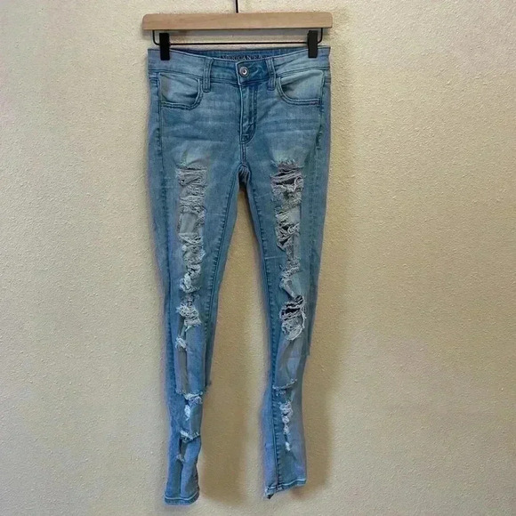 AMERICAN EAGLE Distressed Women’s Jeggings - Picture 9 of 9
